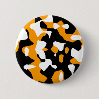 Corey Tiger 80s Retro Orange Camouflage (Camo) 6 Cm Round Badge