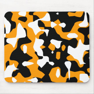 Corey Tiger 80s Retro Orange Camouflage (Camo) Mouse Pad