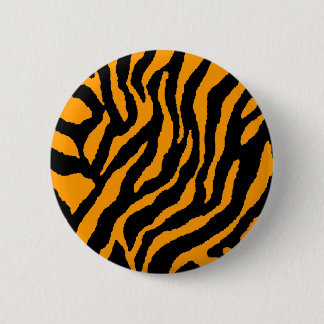 COREY TIGER 80s RETRO ORANGE TIGER STRIPES 6 Cm Round Badge