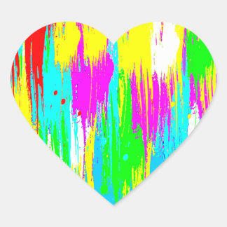 Corey Tiger 80s Retro Paint Drip Heart Sticker