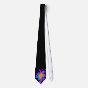 Corey Tiger 80s Retro Paint Splatter (Multicolor) Tie