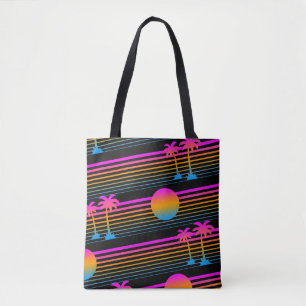 COREY TIGER 80s RETRO PALM TREES BAG