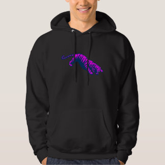 COREY TIGER '80s RETRO PROWLING TIGER PINK Hoodie