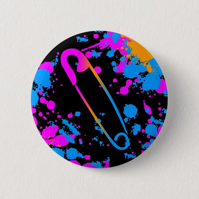 COREY TIGER 80s RETRO PUNK SAFETY PIN SPLATTER (Front)