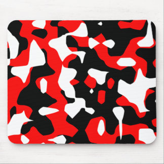 Corey Tiger 80s Retro Red Camouflage (Camo) Mouse Pad