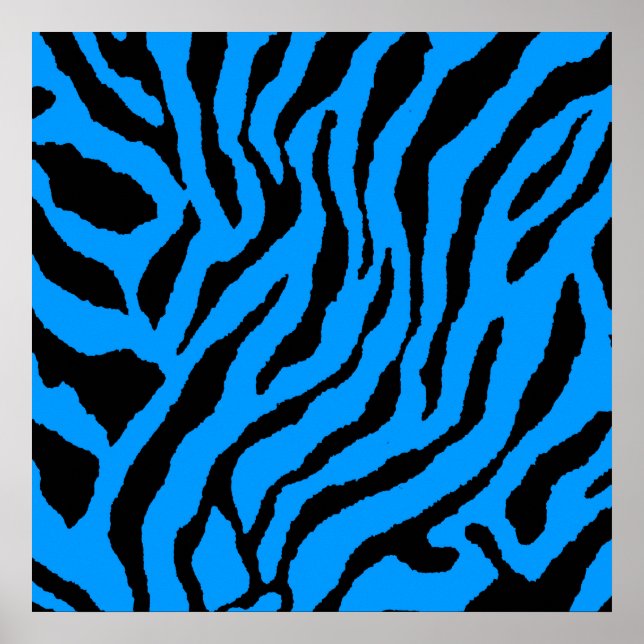 Corey Tiger 80s Retro Tiger Pattern Poster (Front)