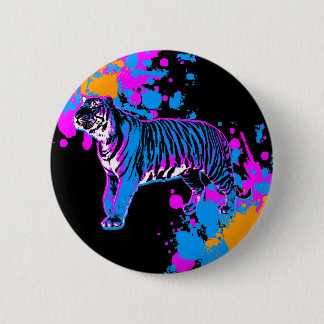 Corey Tiger 80s Retro Tiger Splatter Pin
