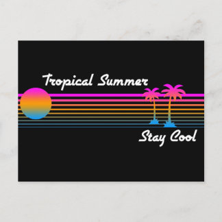 COREY TIGER '80s RETRO TROPICAL SUMMER STAY COOL Postcard