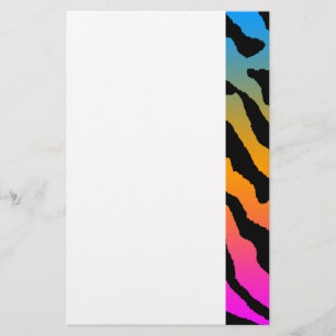 Corey Tiger 80s Retro Vintage Multi Tiger Stripes Stationery