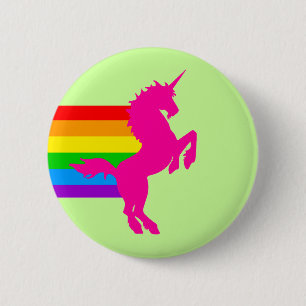 Corey Tiger 80S Retro Vintage Rainbow Unicorn 6 Cm Round Badge