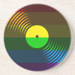 Corey Tiger 80s Retro Vintage Vinyl Record Coaster