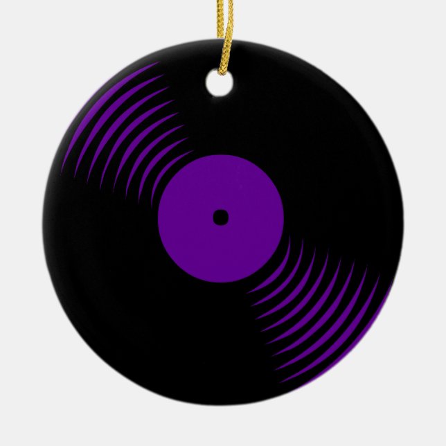 Corey Tiger 80s Retro Vinyl Record Ornament (Front)