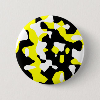 Corey Tiger 80s Retro Yellow Camouflage (Camo) 6 Cm Round Badge