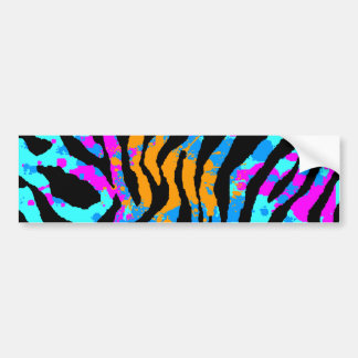 Corey Tiger 80s Splatter Paint Tiger Stripes Bumper Sticker