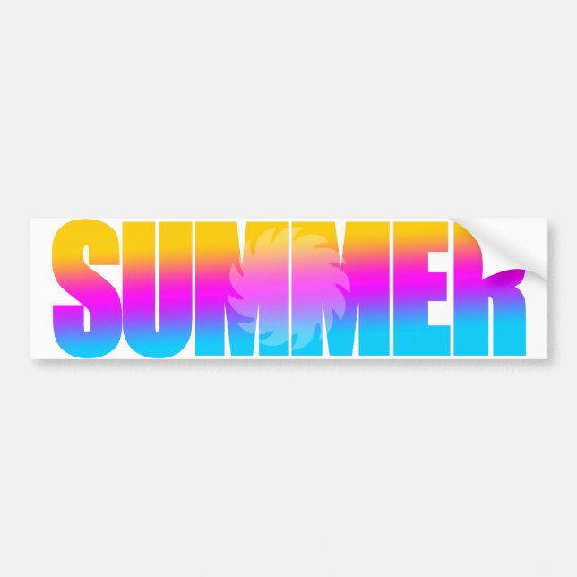 Corey Tiger 80s Summer Sun Bumper Sticker (Front)