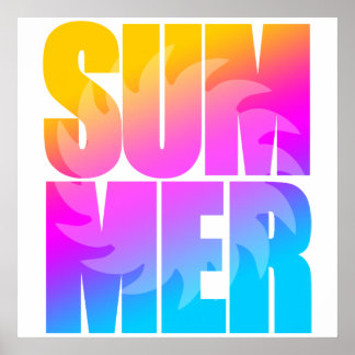 Corey Tiger 80s Summer Sun Poster