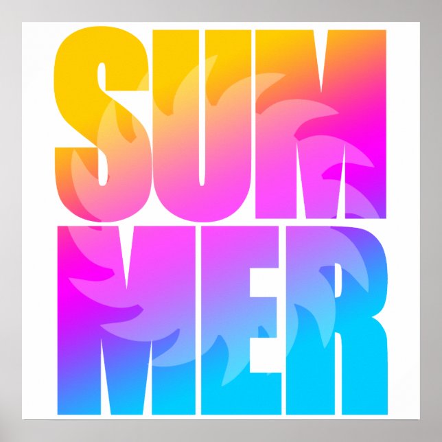 Corey Tiger 80s Summer Sun Poster (Front)