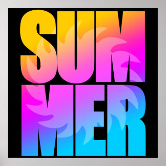Corey Tiger 80s Summer Sun Poster