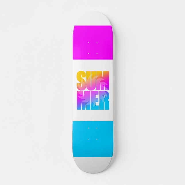 Corey Tiger 80s Summer Sun Skateboard (Front)