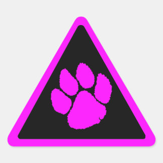Corey Tiger 80s Tiger Claw Triangle Sticker