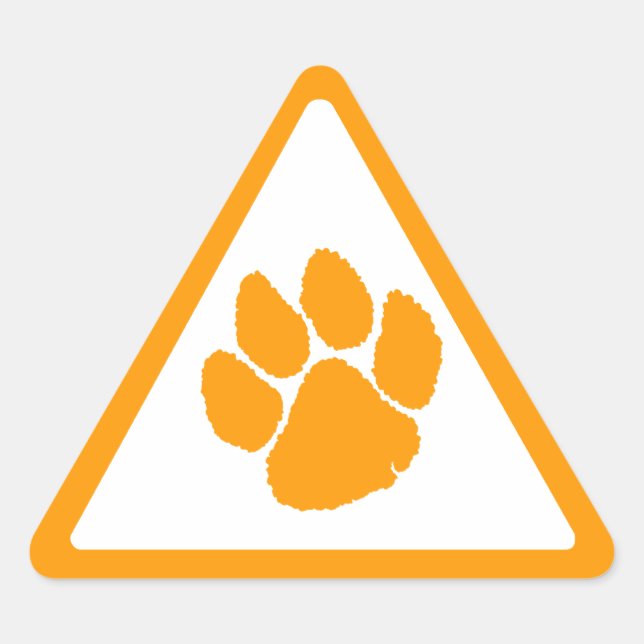 Corey Tiger 80s Tiger Claw Triangle Sticker (Front)