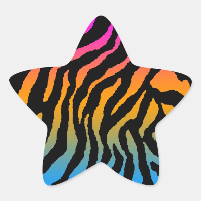 Corey Tiger 80s Tiger Stripes Star Sticker (Front)