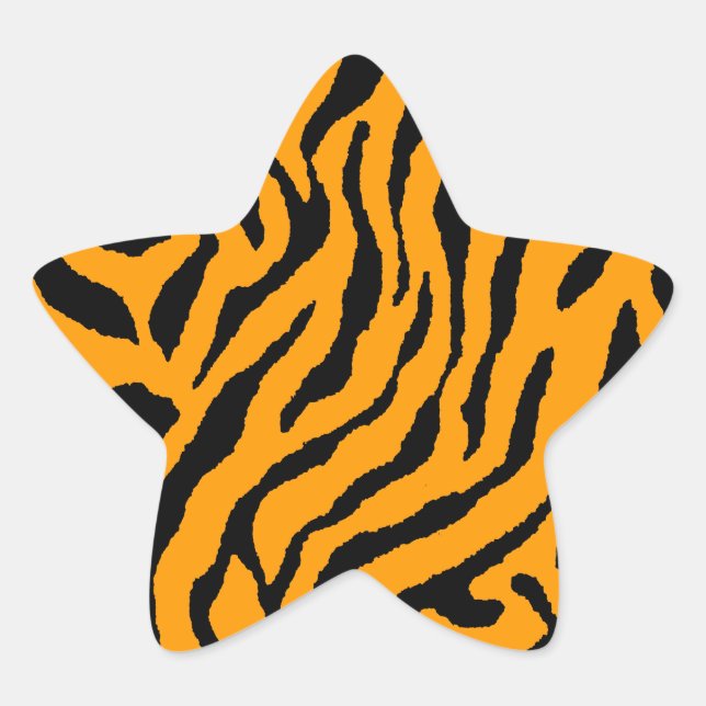 Corey Tiger 80s Tiger Stripes Star Sticker (Front)