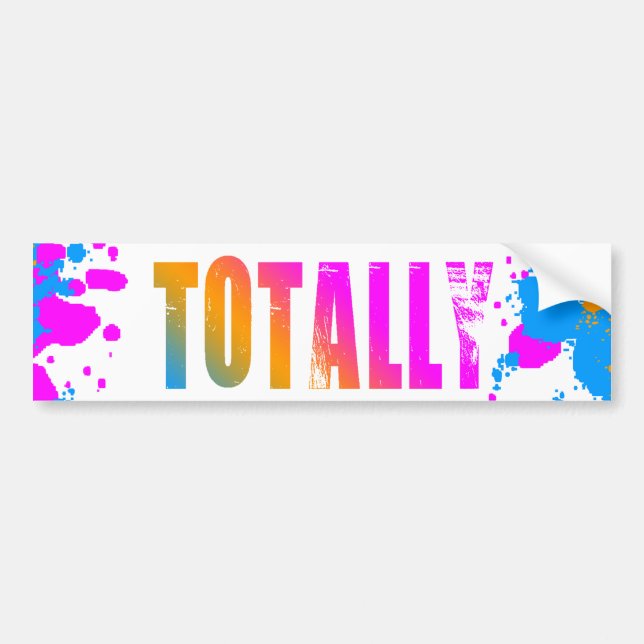 Corey Tiger 80s Totally Splatter Paint Bumper Sticker (Front)