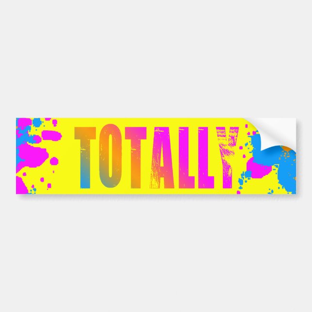 Corey Tiger 80s Totally Splatter Paint Bumper Sticker (Front)