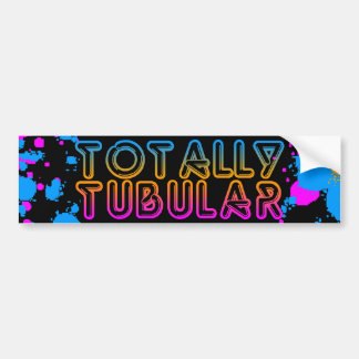 Corey Tiger 80s Totally Tubular Splatter Paint Bumper Sticker