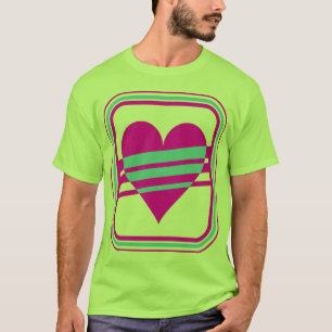 Corey Tiger 80s Vintage Heart & Stripes T-Shirt