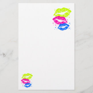 Corey Tiger 80s Vintage Lips & Stars Kisses Stationery