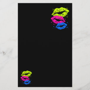 Corey Tiger 80s Vintage Lips & Stars Kisses Stationery