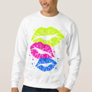 Corey Tiger 80s Vintage Lips & Stars Kisses Sweatshirt
