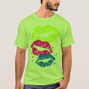 Corey Tiger 80s Vintage Lips & Stars Kisses T-Shirt