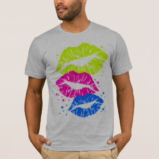 Corey Tiger 80s Vintage Lips & Stars Kisses T-Shirt