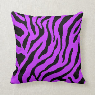 Corey Tiger 80s Vintage Neon Animal Stripes Cushion