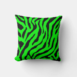 Corey Tiger 80s Vintage Neon Animal Stripes Cushion