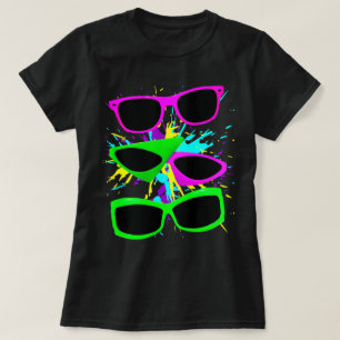 Corey Tiger 80s Vintage Neon Sunglasses Splatter T-Shirt