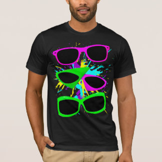 Corey Tiger 80s Vintage Neon Sunglasses Splatter T-Shirt