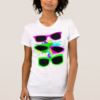 Corey Tiger 80s Vintage Neon Sunglasses Splatter T-Shirt