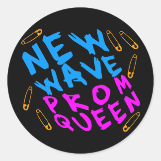 Corey Tiger 80s Vintage New Wave Prom Queen Classic Round Sticker