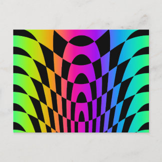 Corey Tiger 80s Vintage Op Art Postcard