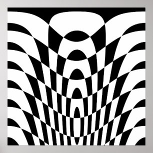 Corey Tiger 80s Vintage Op Art Poster