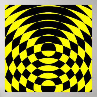 Corey Tiger 80s Vintage Op Art Poster
