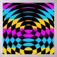 Corey Tiger 80s Vintage Op Art