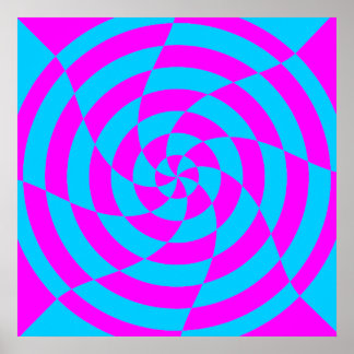 Corey Tiger 80s Vintage Op Art Poster