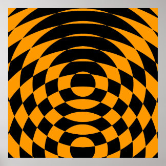 Corey Tiger 80s Vintage Op Art Poster