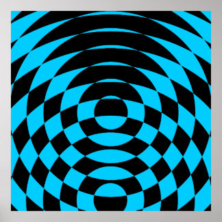 Corey Tiger 80s Vintage Op Art Poster