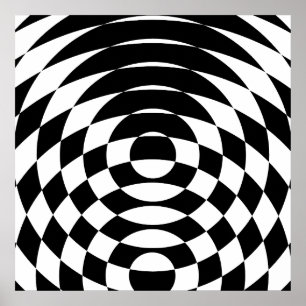 Corey Tiger 80s Vintage Op Art Poster